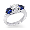 Custom 3-Stone Trellis Engagement Ring: 