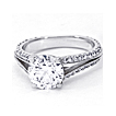 Custom Split-Shank 4-prong Engagement Ring: 