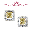 Red Carpet Coll. Canary Yellow Diamond Earrings: 