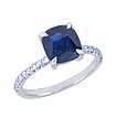 Custom French Pavé Engagement Ring: 