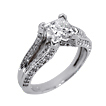 Cannes Princess Split Shank Engagement Ring: engagement ring,diamond ring,split shank,engagement rings,diamond engagement rings