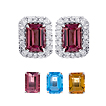 Changeable Emerald Cut Earrings: Changeable,Fashion Jewelry,gold earrings,engagement rings,diamond engagement rings