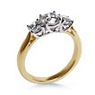 Three Stone Trellis 2-Tone Anniversary Ring: past,present,future,three stone ring,ring,engagement,anniversary,wedding rings,engagement ri,engagement rings,diamond engagement rings