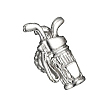 Rotenier Golf Bag and Ball Cufflinks: golf,bag,cufflinks,ball,cuff links,silver,engagement rings,diamond engagement rings