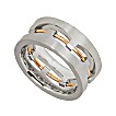 Furrer-Jacot Two-Tone Wedding Band: ,engagement rings,diamond engagement rings