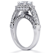 Pavé Halo Engagement Ring: Gold Platinum Diamond Ring ,engagement rings,diamond engagement rings
