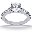 Engagement ring with Side Stones: Gold Platinum Diamond Ring ,engagement rings,diamond engagement rings