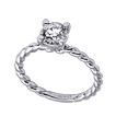 Twisted Rope Solitaire Engagement Ring