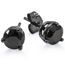 Black on Black Diamond Studs: (/images/Items/1066.jpg) earrings
black diamonds
black rhodium