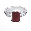 Custom Ruby Split-Shank Engagement Ring