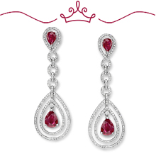 Red Carpet Coll. Ruby and Diamond Drop Earrings: (/images/Items/1118.jpg) 