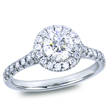 Custom French Pavé Halo Engagement Ring: (/images/Items/1159.jpg) 