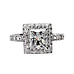 Cannes Square-cut Halo Engagement Ring