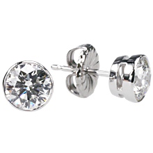 Bezel-set Stud Earrings: (/images/Items/236.jpg) earrings,stud earrings,bezel earrings,engagement rings,diamond engagement rings