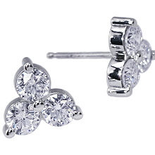 Delta Earrings: (/images/Items/421.jpg) Earrings,delta,three stone,engagement rings,diamond engagement rings