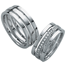 Furrer-Jacot Triple Band Wedding Ring: (/images/Items/594.jpg) Furrer-Jacot,wedding band,gold ,platinum,palladium,engagement rings,diamond engagement rings
