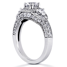 Pavé Halo Engagement Ring: (/images/Items/ENR7782_Angle.jpg) Gold Platinum Diamond Ring ,engagement rings,diamond engagement rings