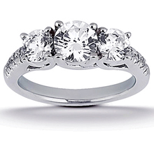 Engagement ring with Side Stones: (/images/Items/ENS1209-A_Top.jpg) Gold Platinum Diamond Ring ,engagement rings,diamond engagement rings