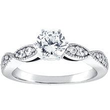Engagement ring with Side Stones: (/images/Items/ENS4085-A_Top.jpg) Gold Platinum Diamond Ring ,engagement rings,diamond engagement rings